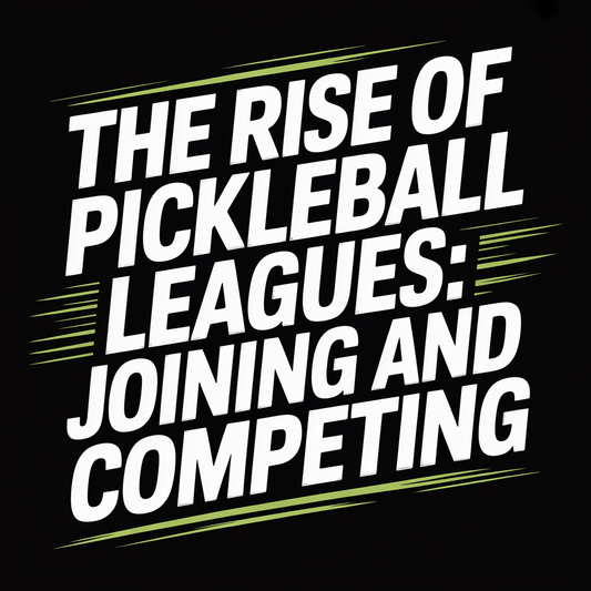 Text graphic promoting the rise of pickleball leagues, emphasizing joining and competing in the sport.