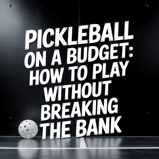 Pickleball on a budget article title, showcasing affordable tips for playing the sport without high costs.