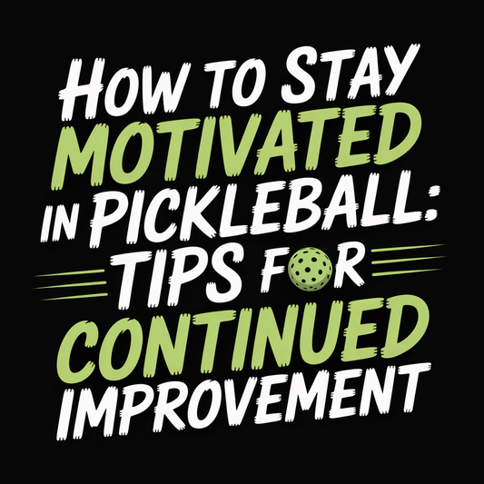 Text graphic: How to Stay Motivated in Pickleball with tips for continued improvement.