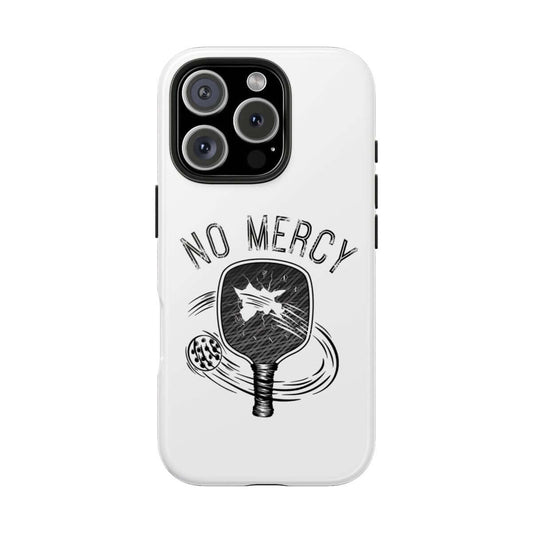 No Mercy Pickleball Series Tough Case for Apple iPhone 16 with paddle and ball design by RND Power Solutions.