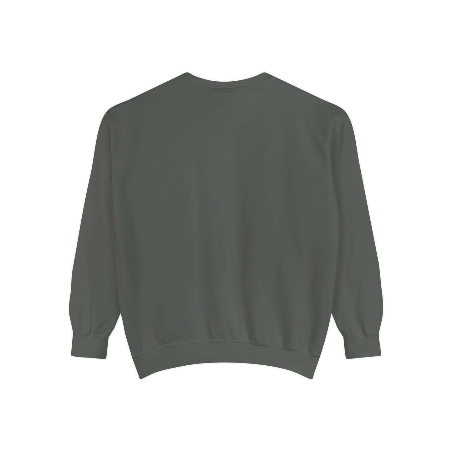 Unisex garment-dyed sweatshirt in dark green, perfect for pickleball enthusiasts seeking comfort and style on and off the court.