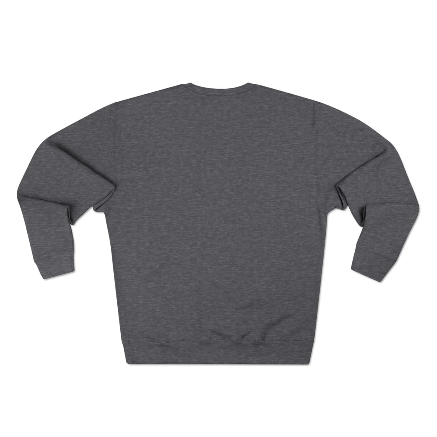 Unisex crewneck sweatshirt in charcoal gray, perfect for pickleball players, displayed from the back to showcase its design and fit.