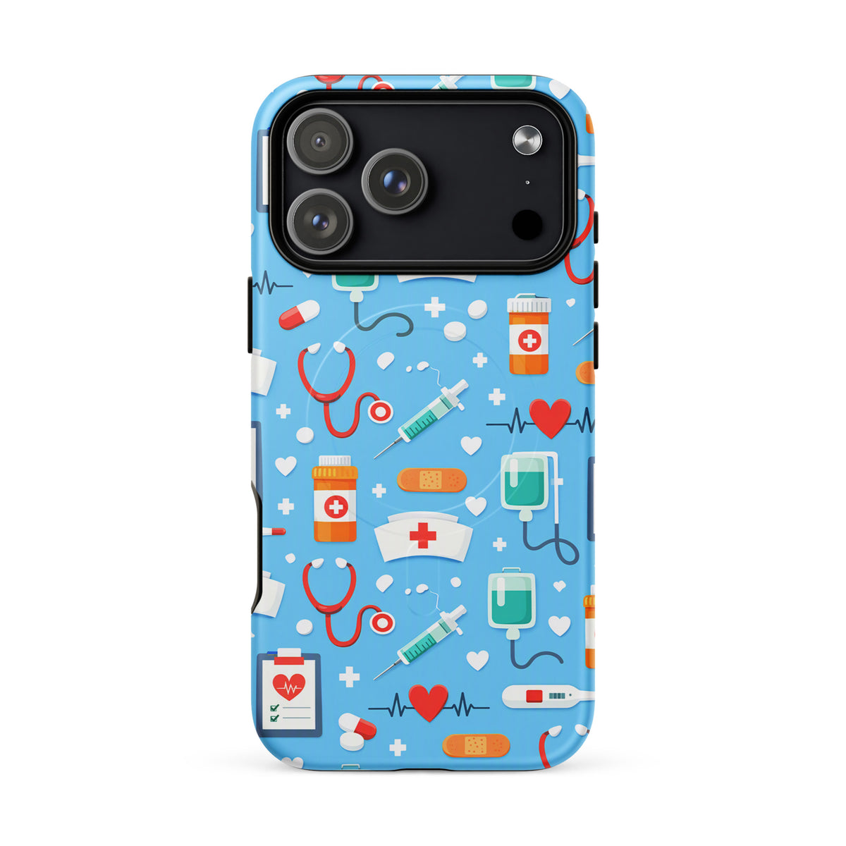 Magnetic Phone Case for iPhone with Colorful Medical Care Design
