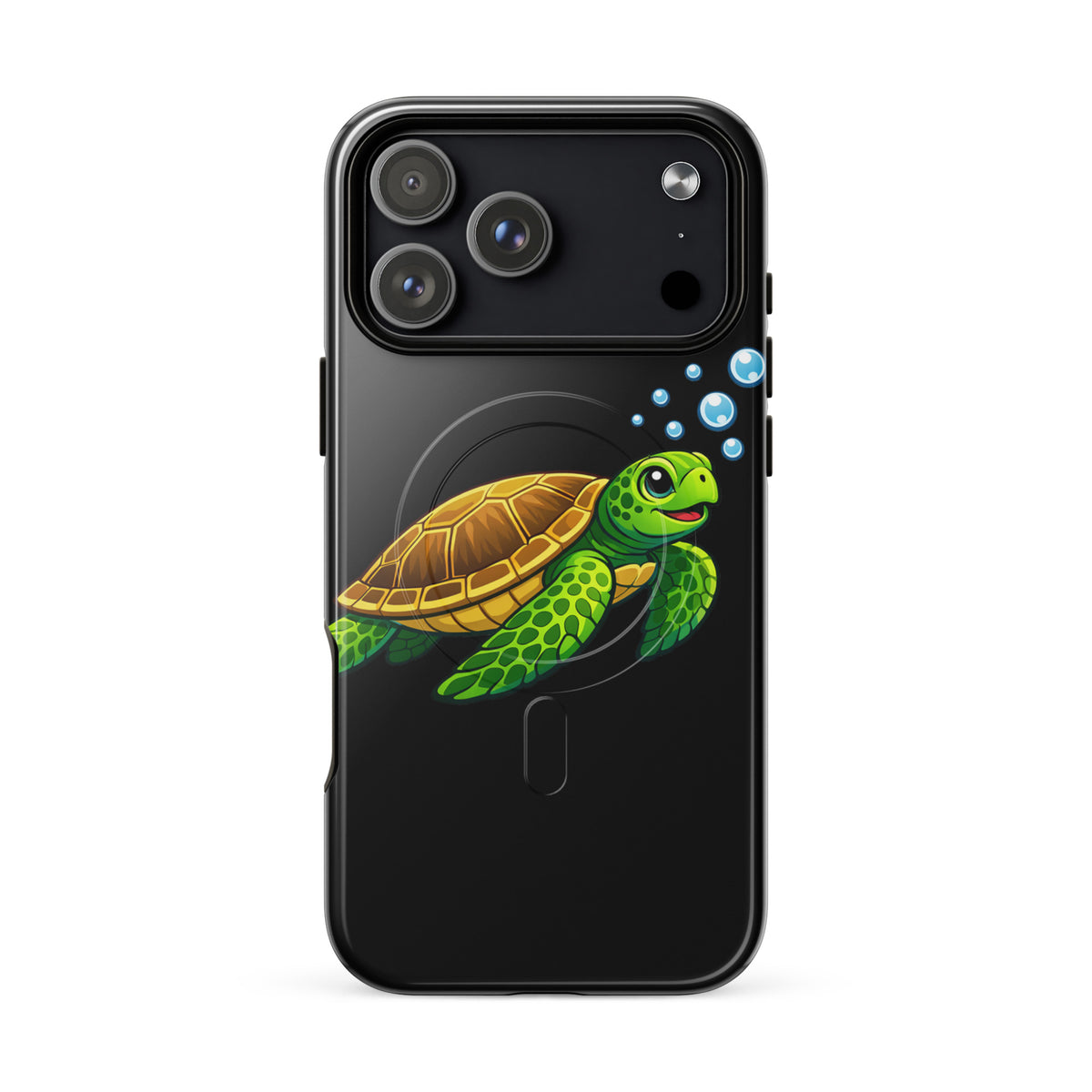 Magnetic Phone Case for iPhone with vibrant sea turtle artwork, offering premium protection and ocean-inspired design.