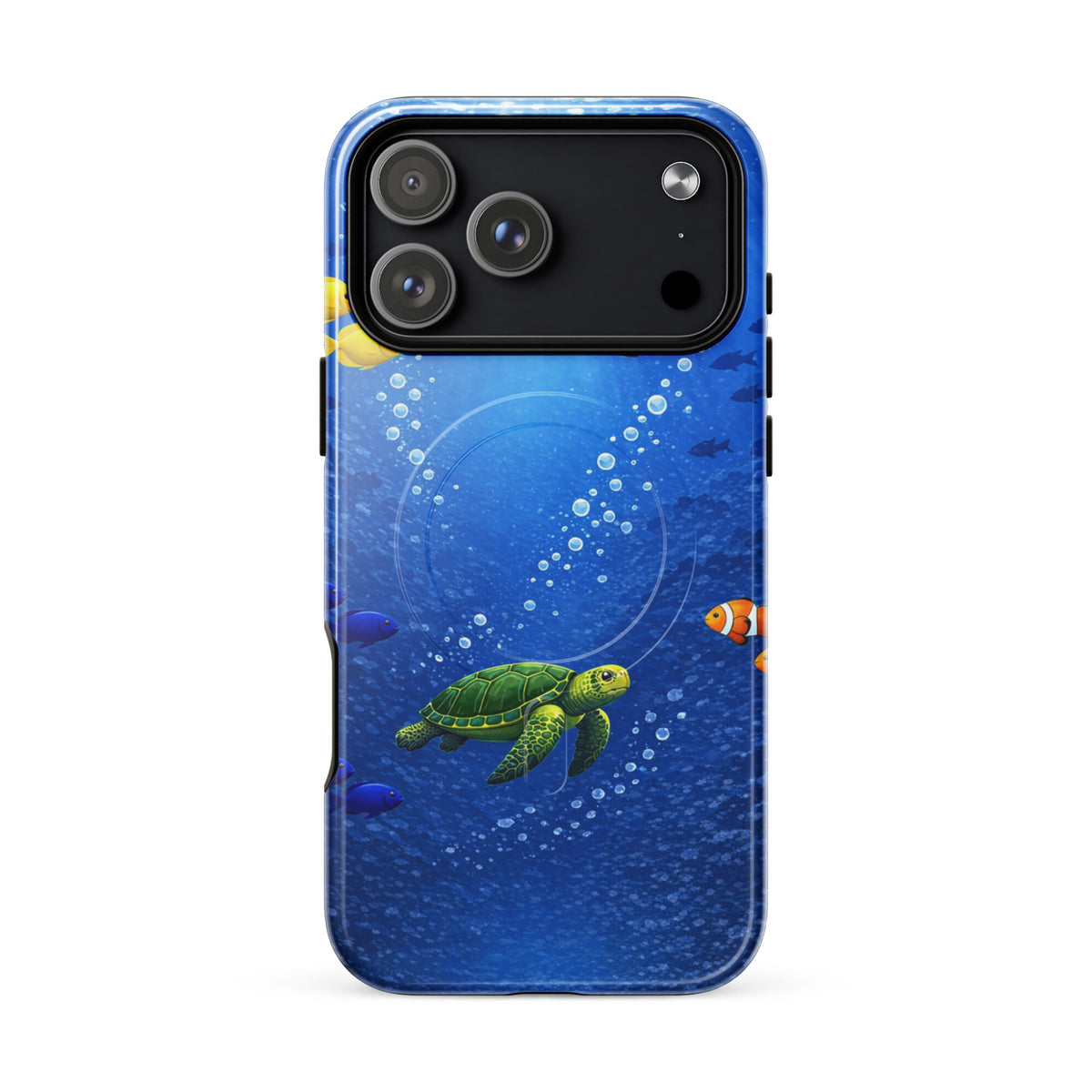 Magnetic Phone Case for iPhone: Sea Turtle within the Deep Blue (xx150)