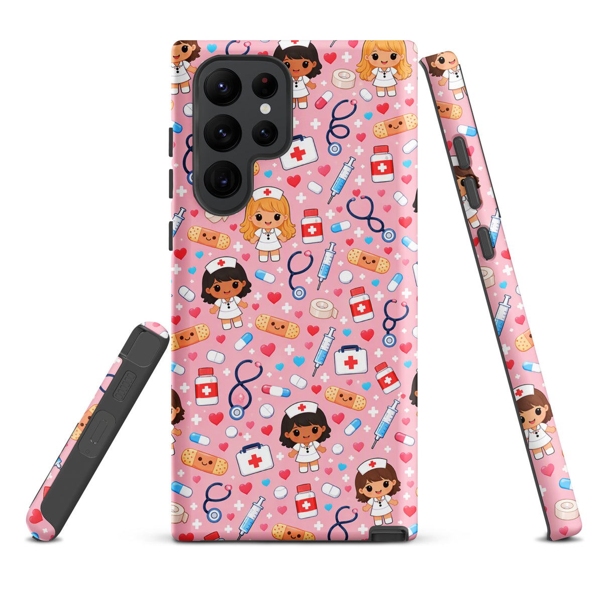 Phone Case for Samsung Galaxy with Cute Kawaii Nurse Medical Pattern (xx225)