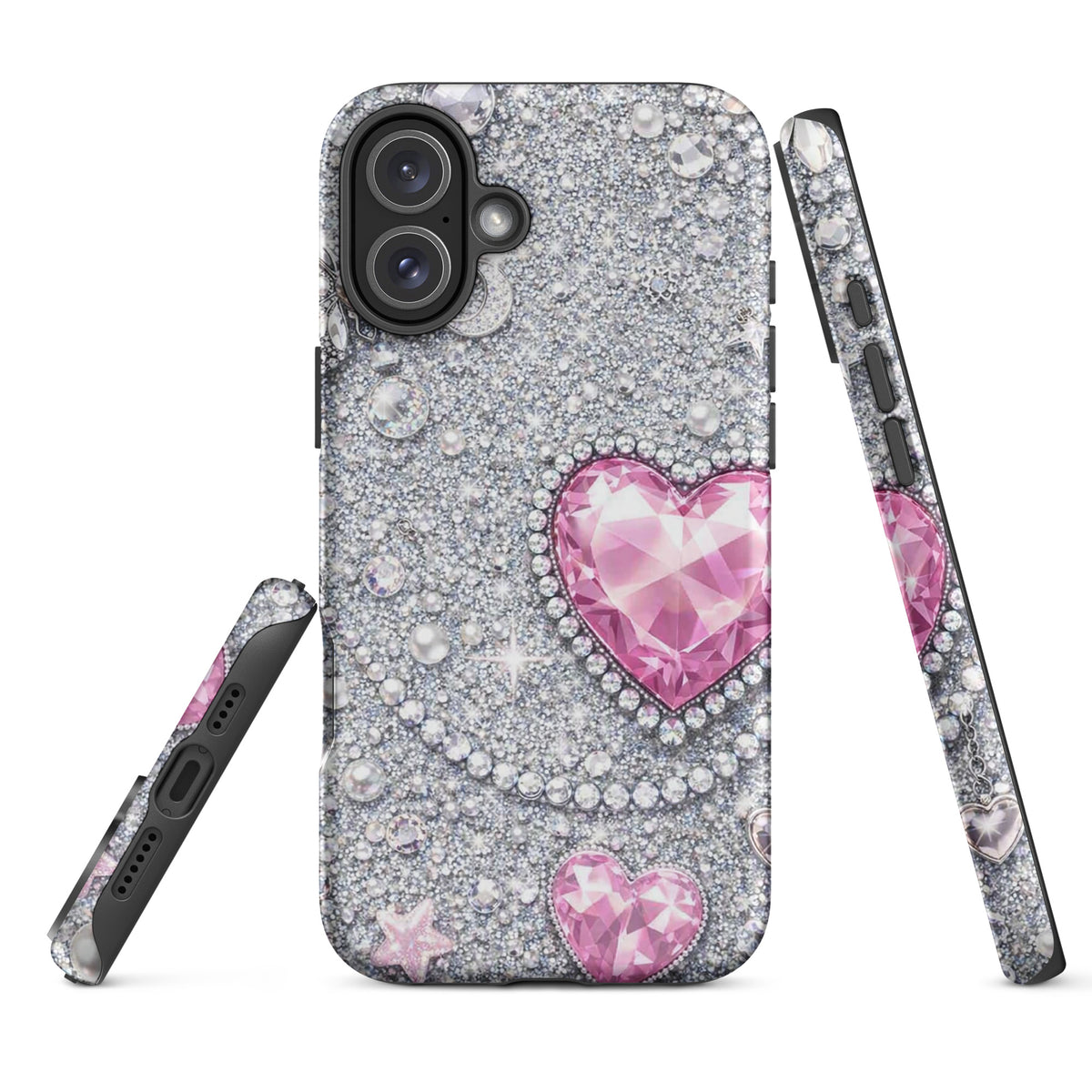 Phone Case for iPhone - Sparkling Heart Glam