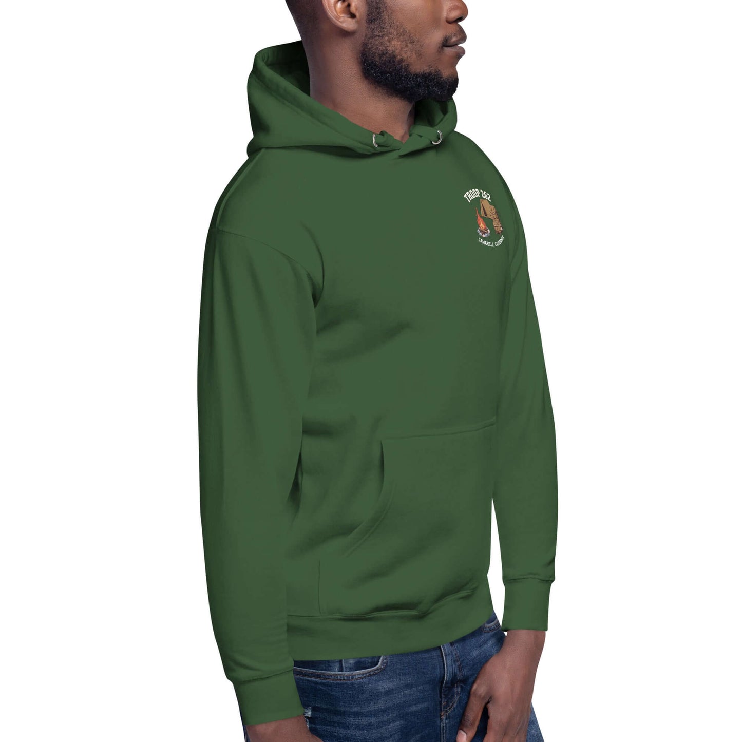 Adult Unisex Hoodie - ASM - Camping Standard Edition in green, designed for comfort and style for Troop 262 members.