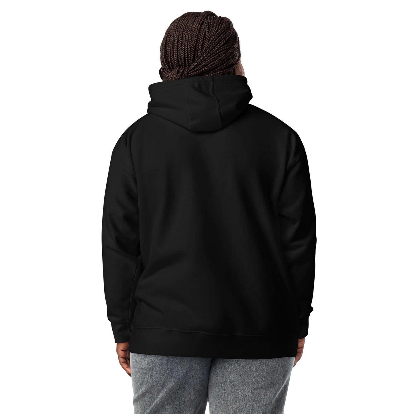 Back view of a black Adult Unisex Hoodie showcasing comfort and style, ideal for Troop 262 camping enthusiasts.