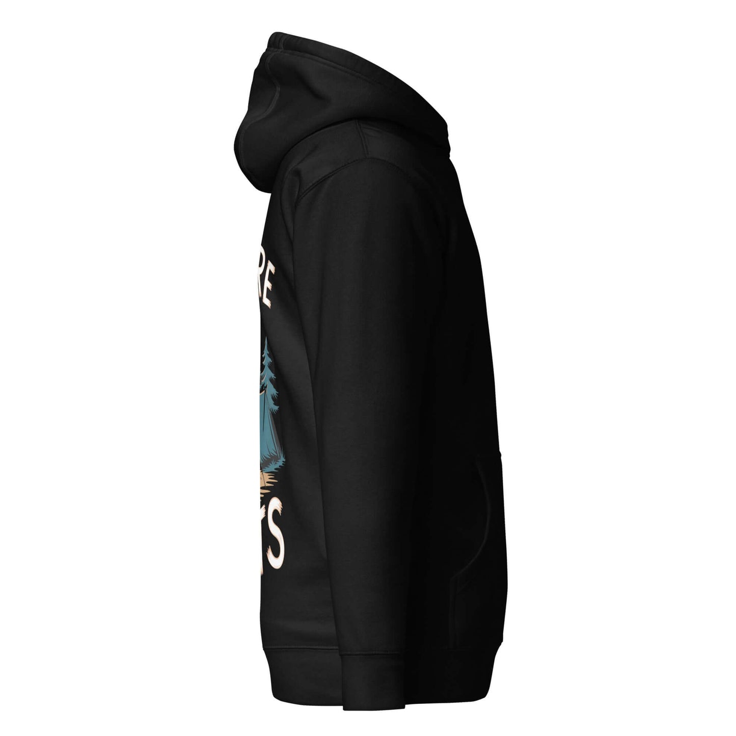 Adult unisex black hoodie featuring camping design, perfect for Troop 262 supporters and everyday wear.