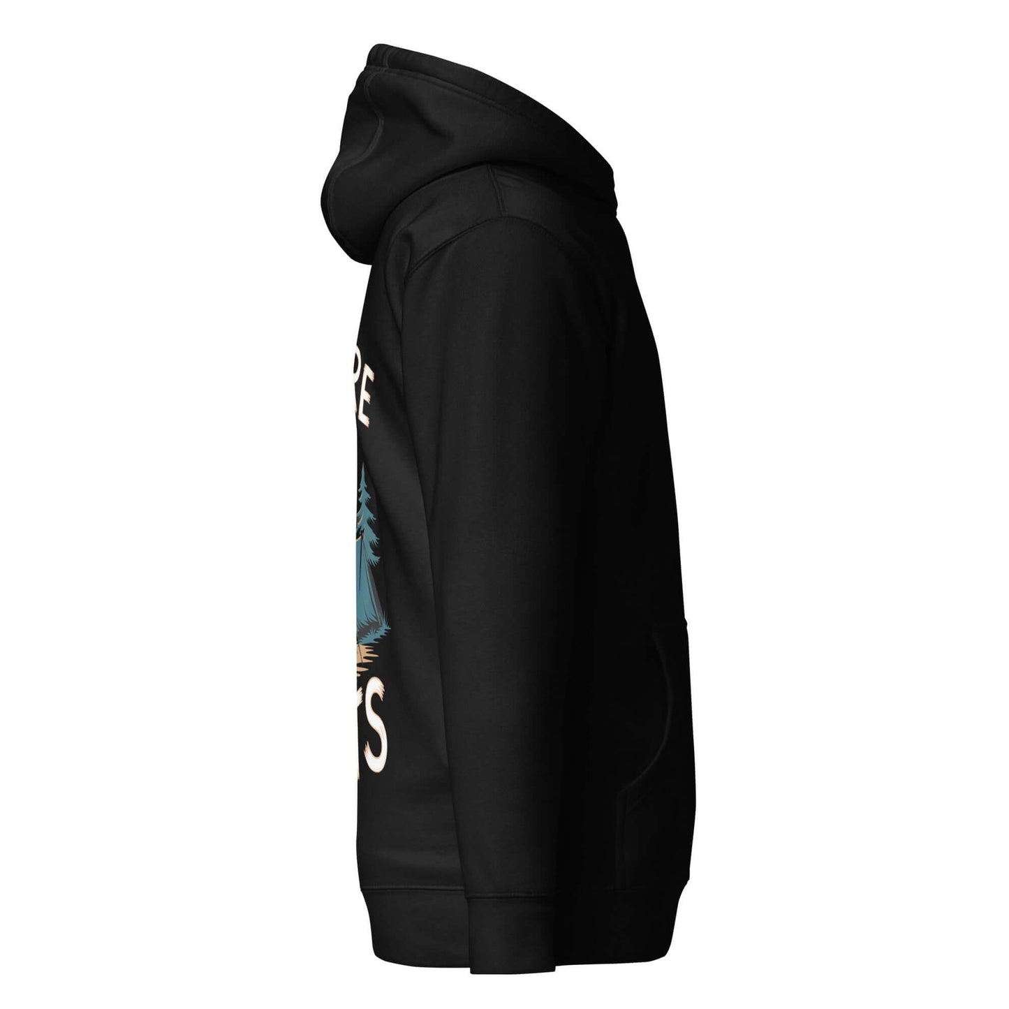 Side view of Adult Unisex Hoodie – Camping Ultimate Edition showcasing Scouting America Troop 262 design.