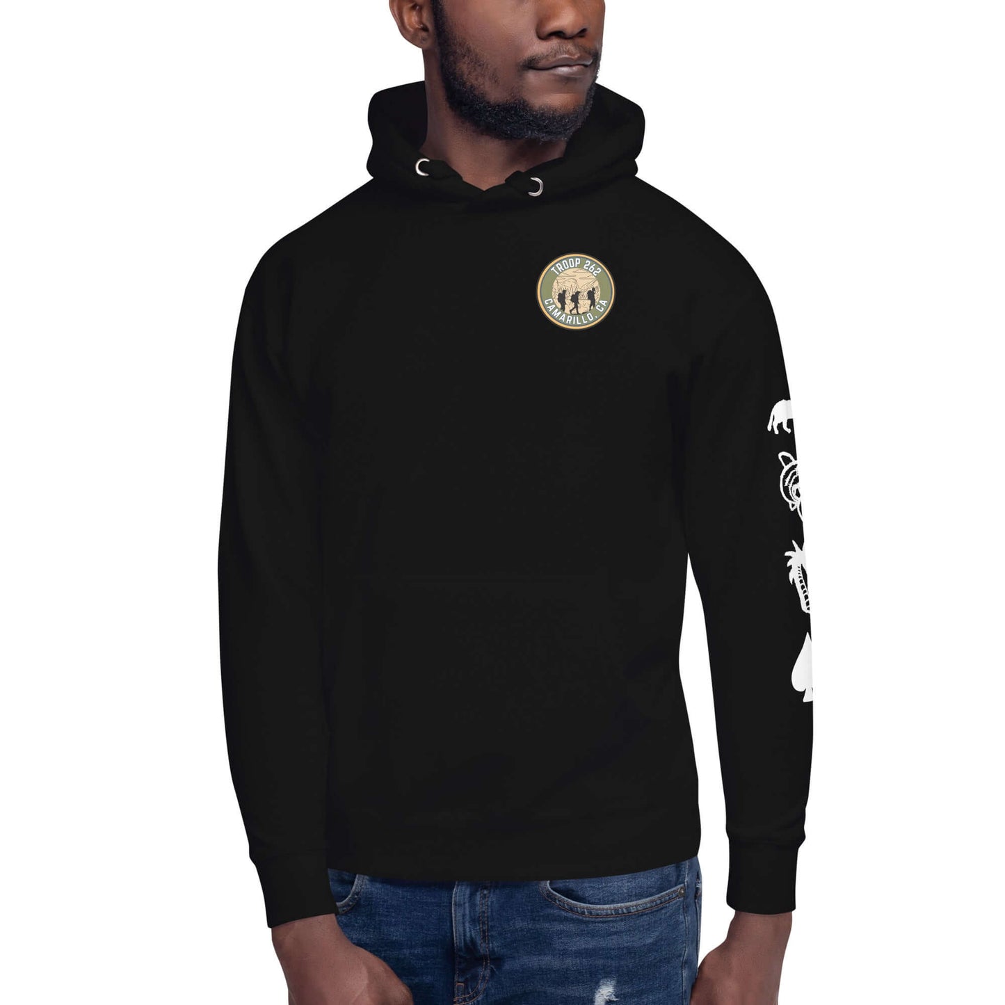Adult Unisex Hoodie – Hiking Ultimate Edition, black with logo and design, perfect for outdoor adventures.