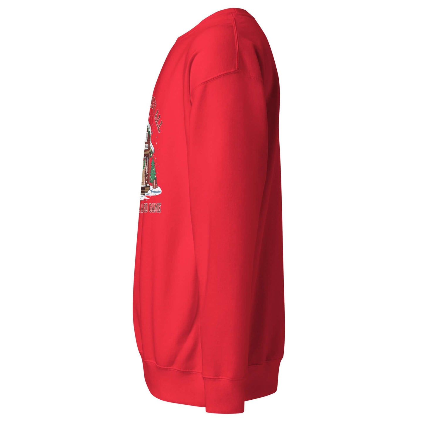 left of Cozy Pickleball Cabin: Merry Dinks Holiday Sweatshirt (red)