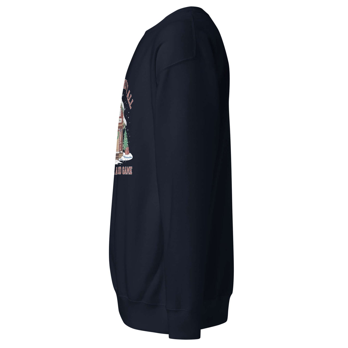 left of Cozy Pickleball Cabin: Merry Dinks Holiday Sweatshirt (navy)