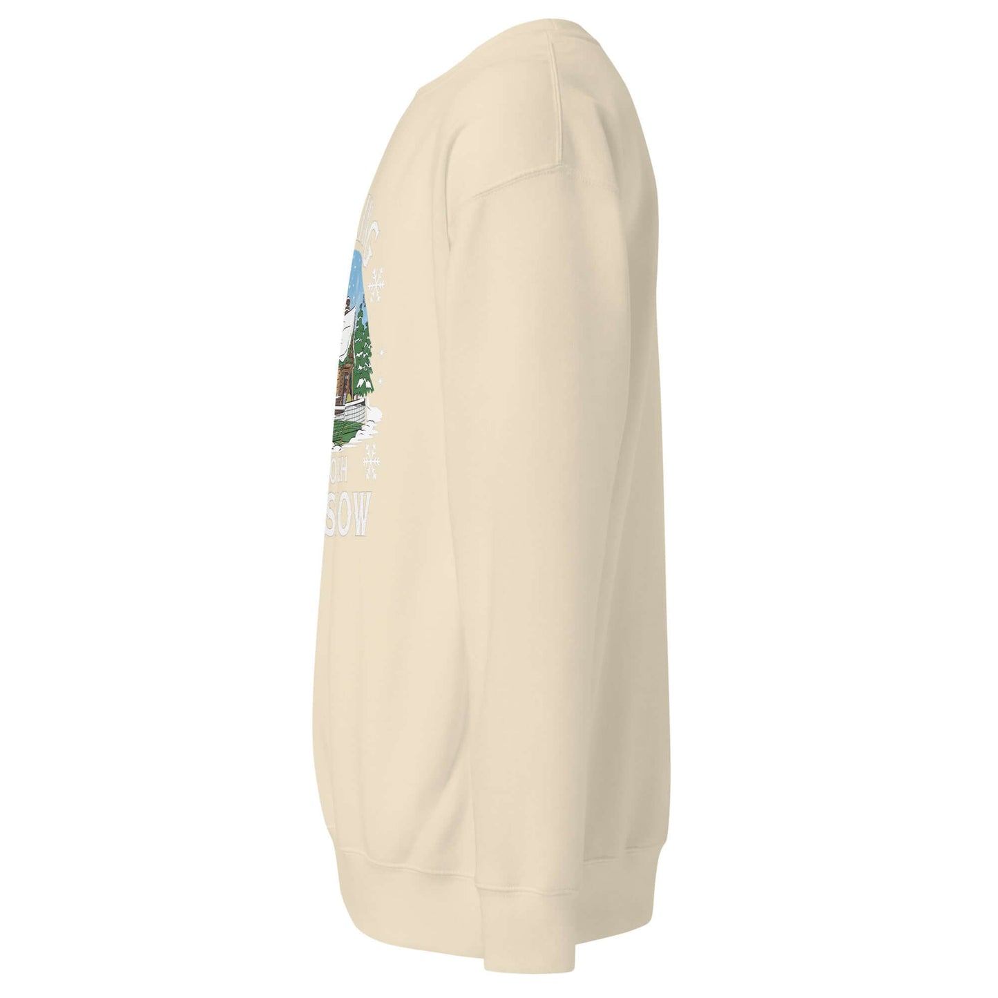 left side of Dinking Through the Snow: Cozy Pickleball Sweatshirt for Holiday Enthusiasts (carbon grey)