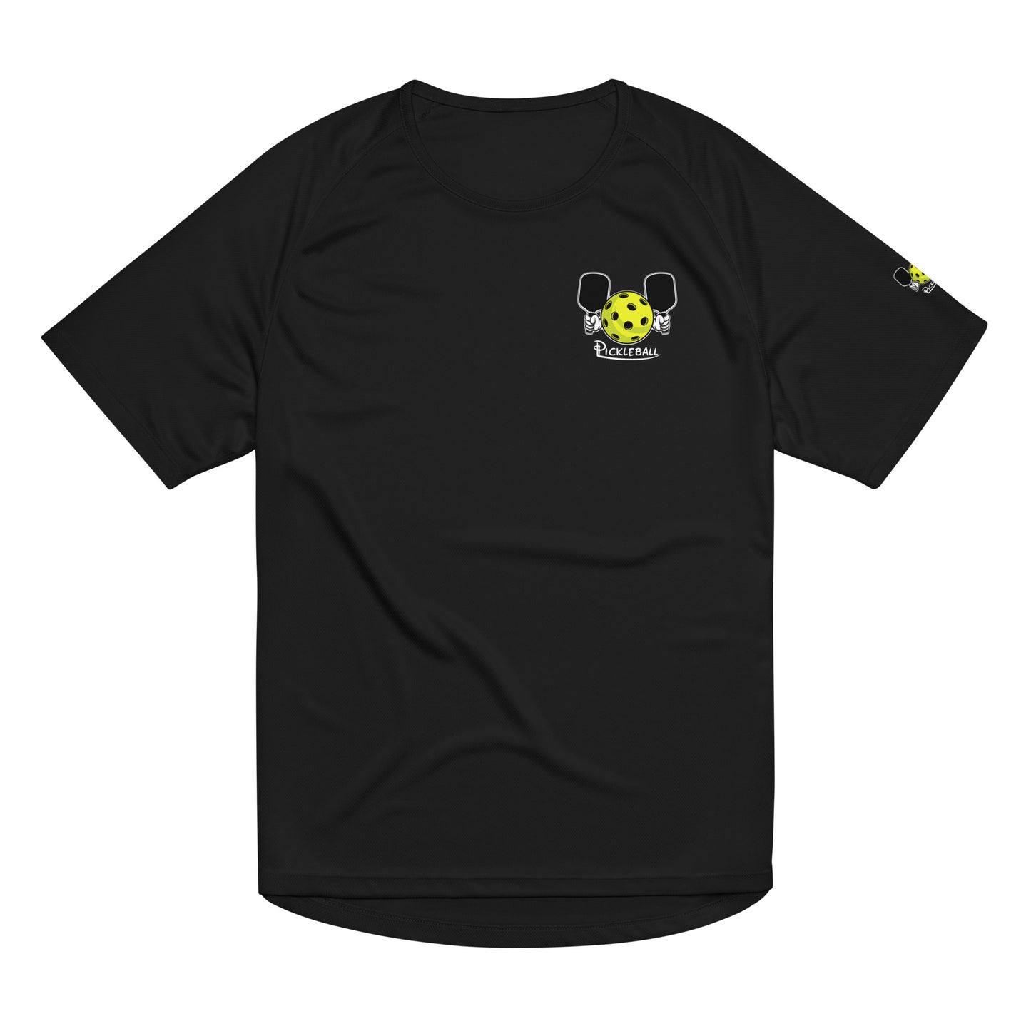 Black HarmonyGrip PH Pickleball Series performance shirt with logo and mesh design for comfort.