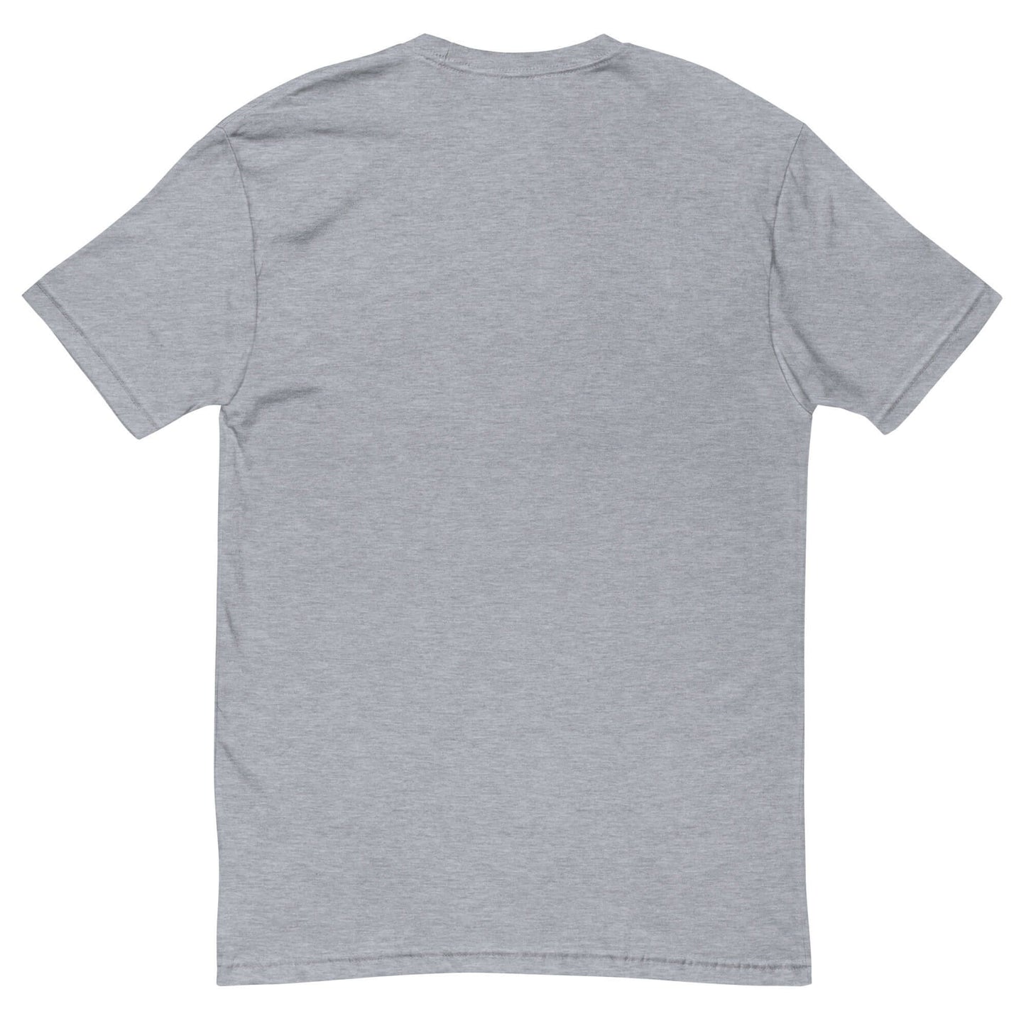 Back view of a plain gray T-shirt showcasing the Haunted Pickleball Phantoms design theme.