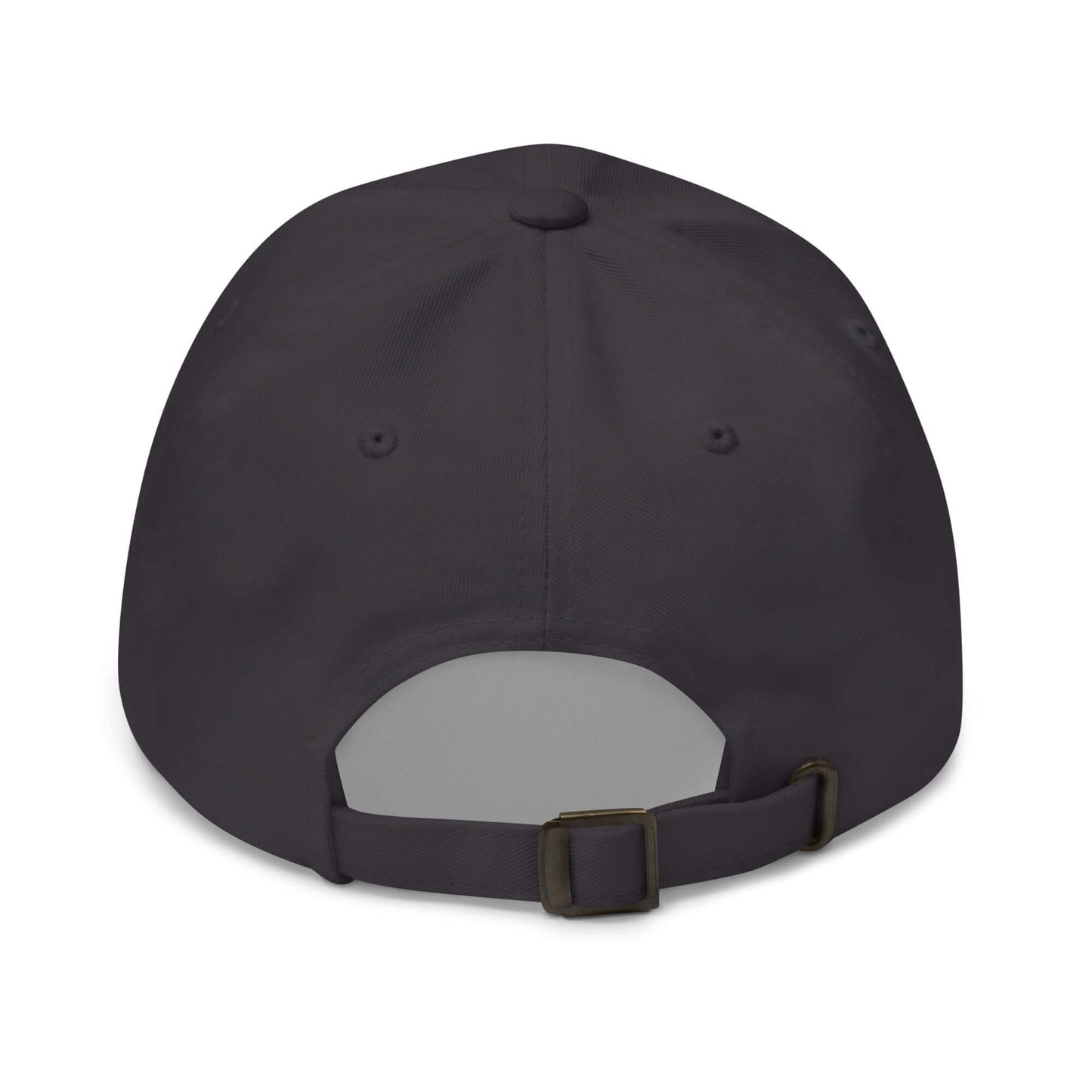 Back view of Haunted Pickleball Spirit Hat in black, featuring adjustable strap and chino cotton twill fabric for comfort.