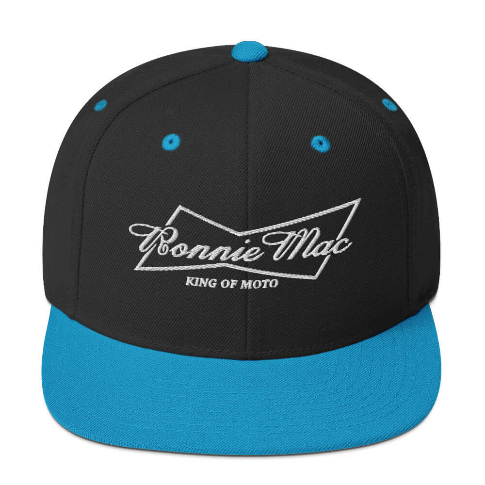 Motocross King of Moto Embroidered Snapback Hat