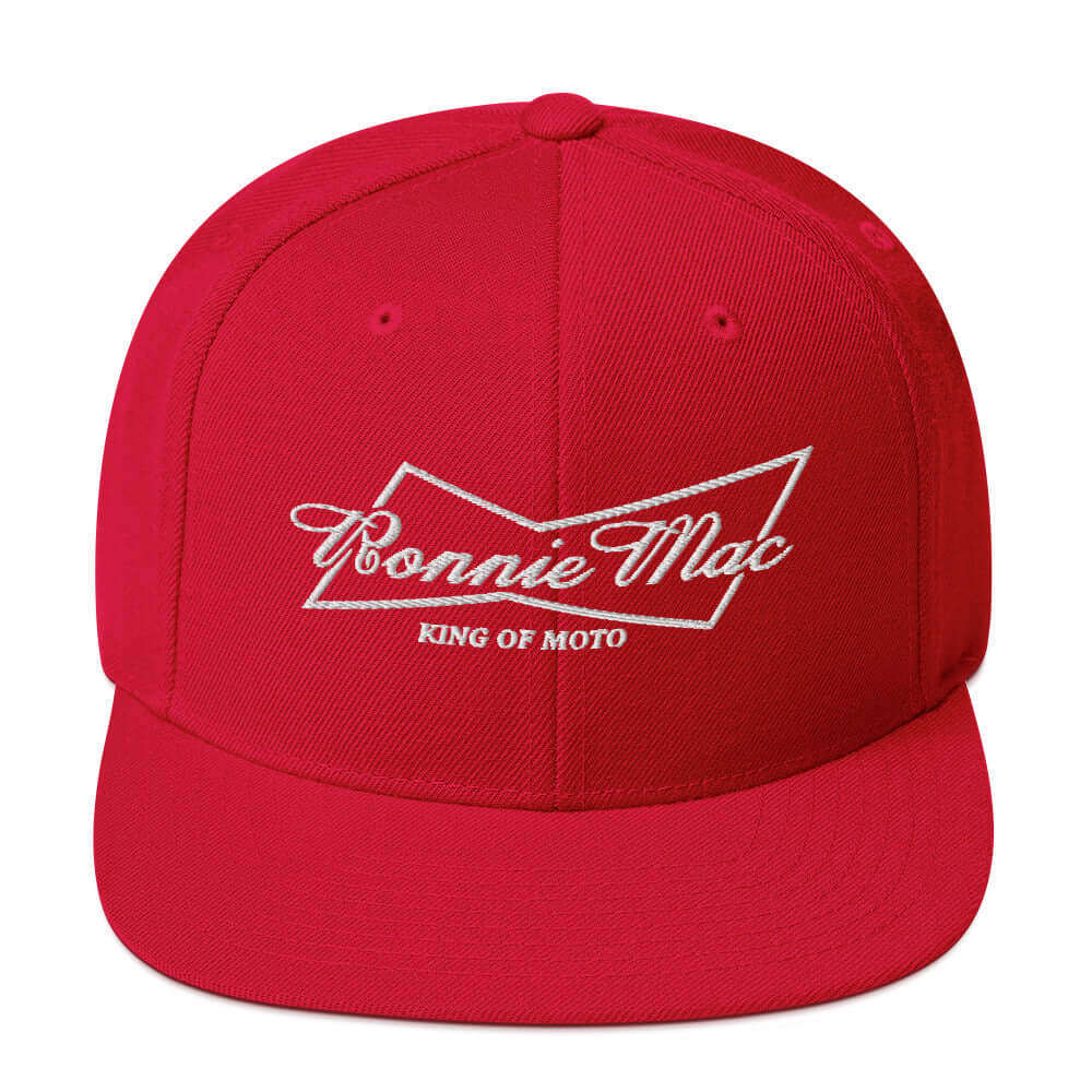 Motocross King of Moto Embroidered Snapback Hat