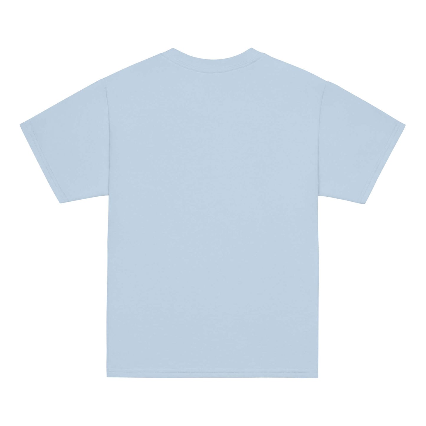 Back view of the Level Up to the Stars Youth classic tee in light blue color, perfect for young gamers.