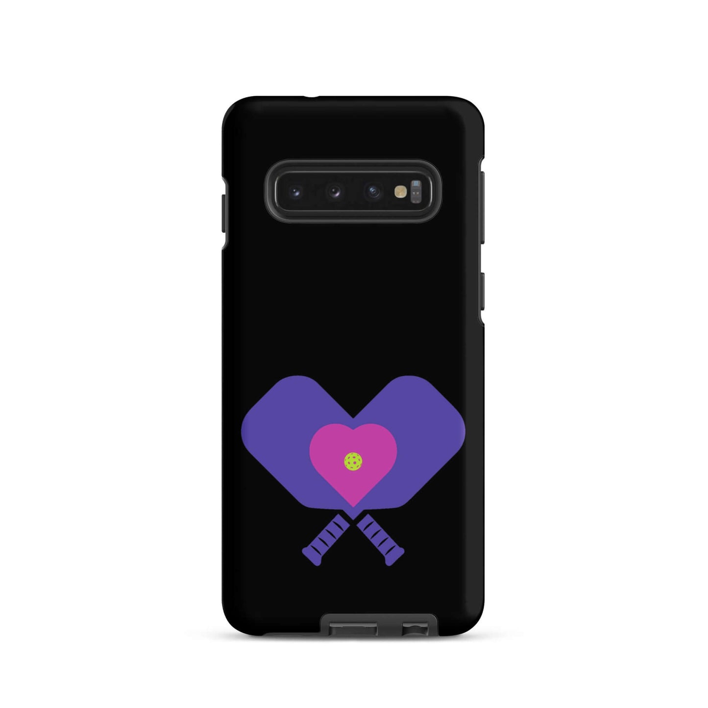 LOVE Pickleball Tough Case for Samsung® featuring heart-shaped paddles design.