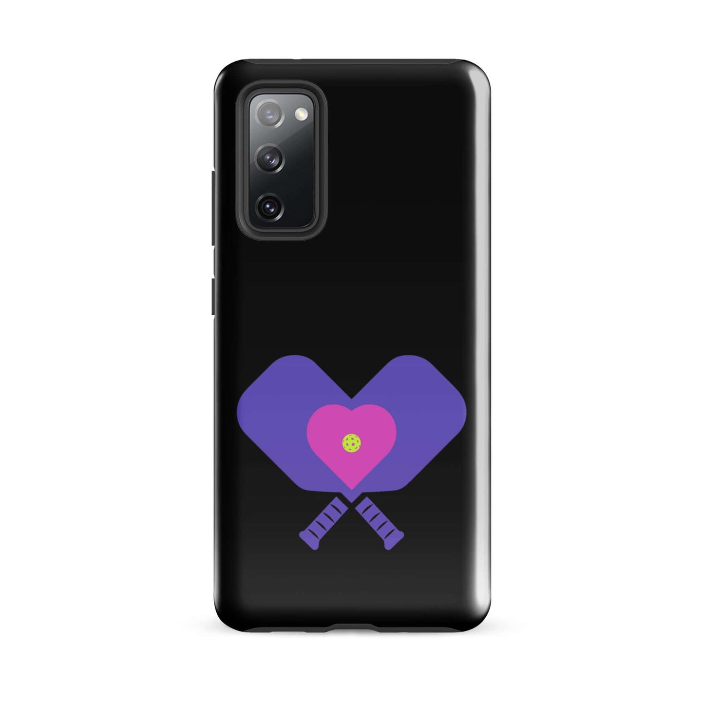 LOVE Pickleball Tough Case for Samsung® with heart and paddle design, perfect for pickleball fans.