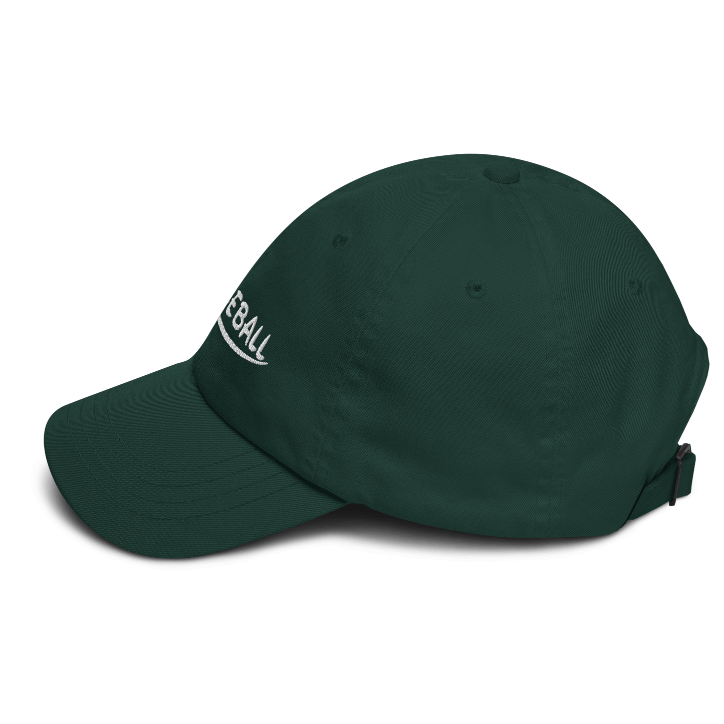 Low profile green camo pickleball hat with embroidered text and adjustable strap.