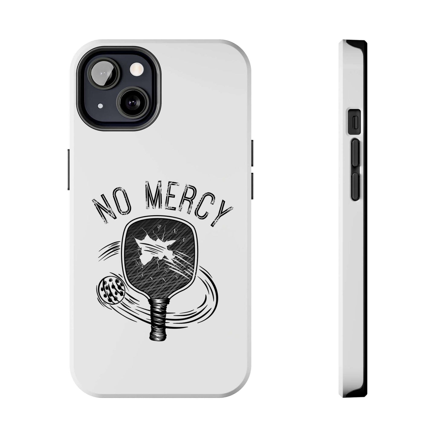 "No Mercy Pickleball Tough Dual-Layer Phone Case for Apple iPhone with paddle design, RND Power Solutions"