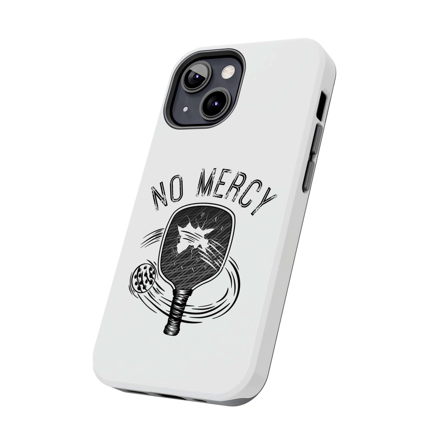 "No Mercy Pickleball Phone Case for iPhone with Paddle Design by RND Power Solutions"