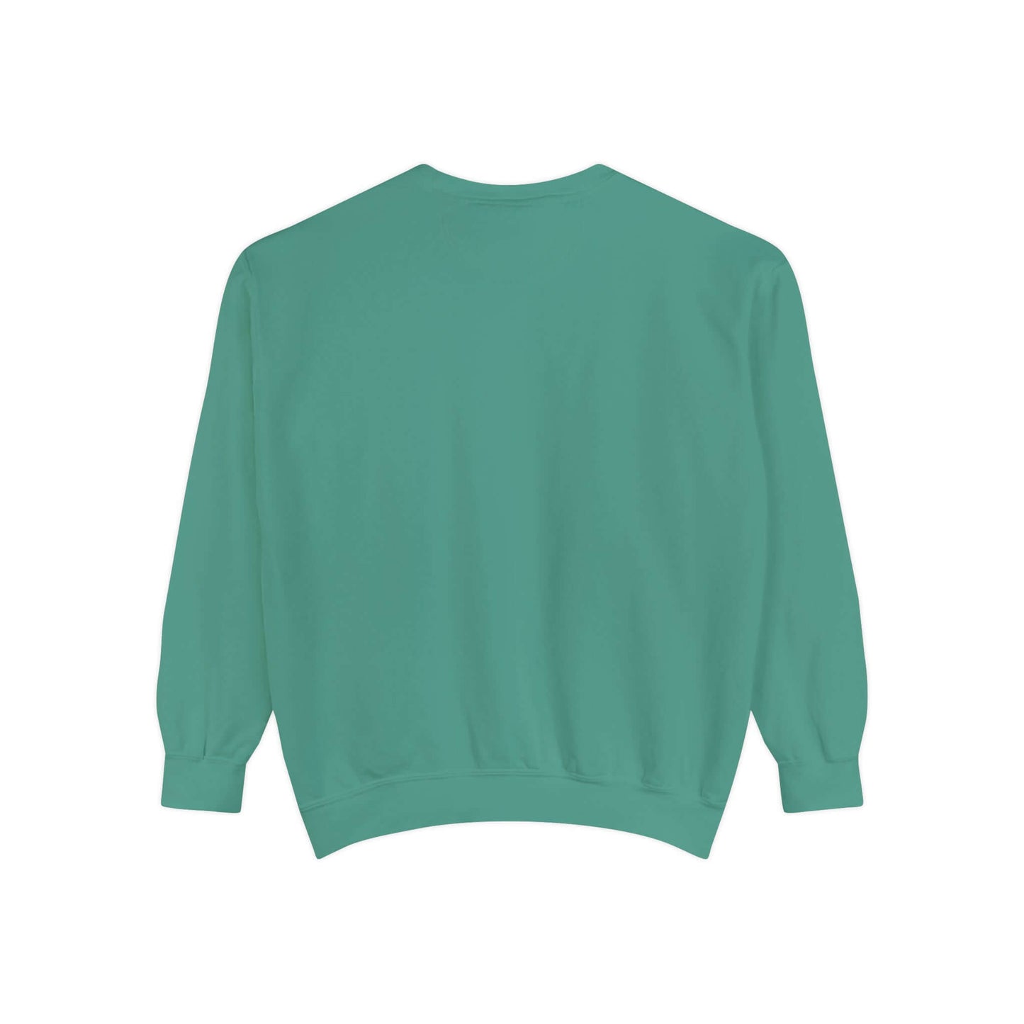 Unisex garment-dyed sweatshirt in green, part of the No Mercy Pickleball Series, showcasing style and comfort for pickleball enthusiasts.