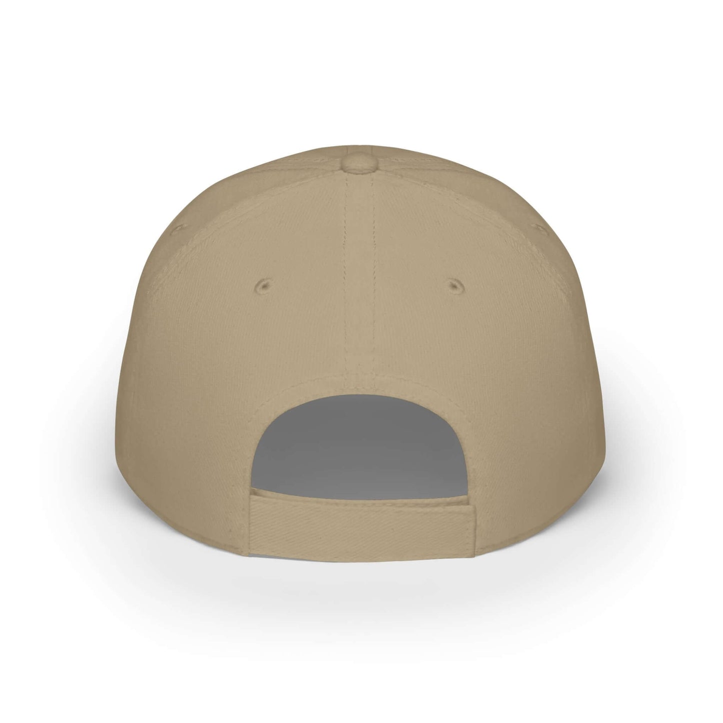 Back view of Pickleball American Flag Series low profile baseball cap in tan color