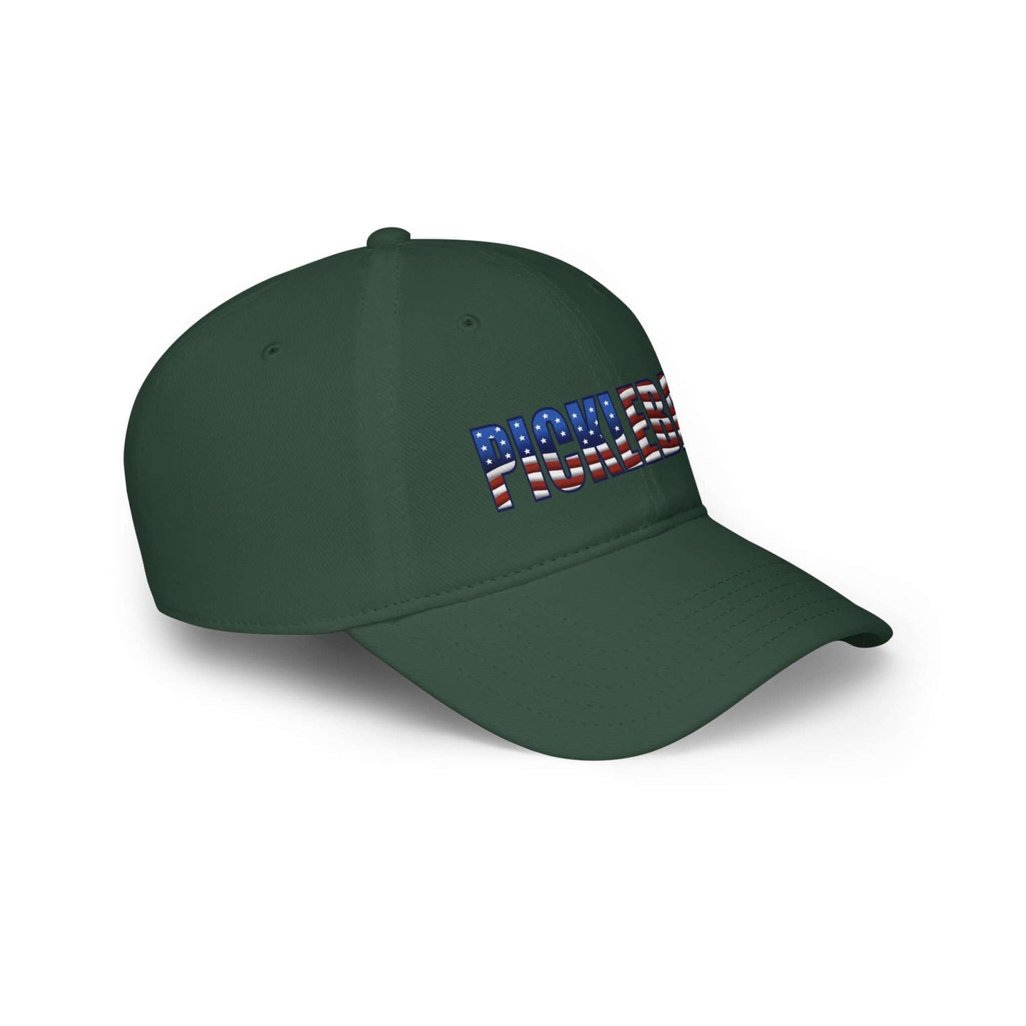 Pickleball American Flag Series low profile baseball cap in green with USA-themed design.