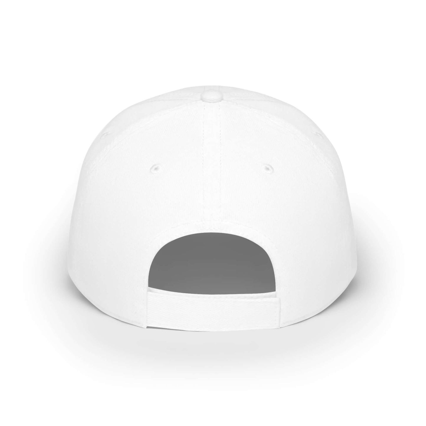 Back view of Pickleball American Flag Series low profile baseball cap in white with adjustable strap.