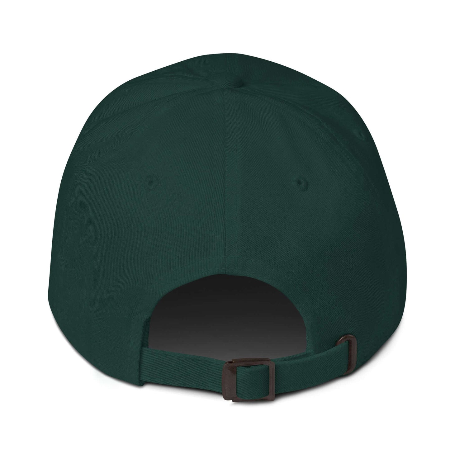Back view of green Pickleball Passion Dad Hat with adjustable strap.