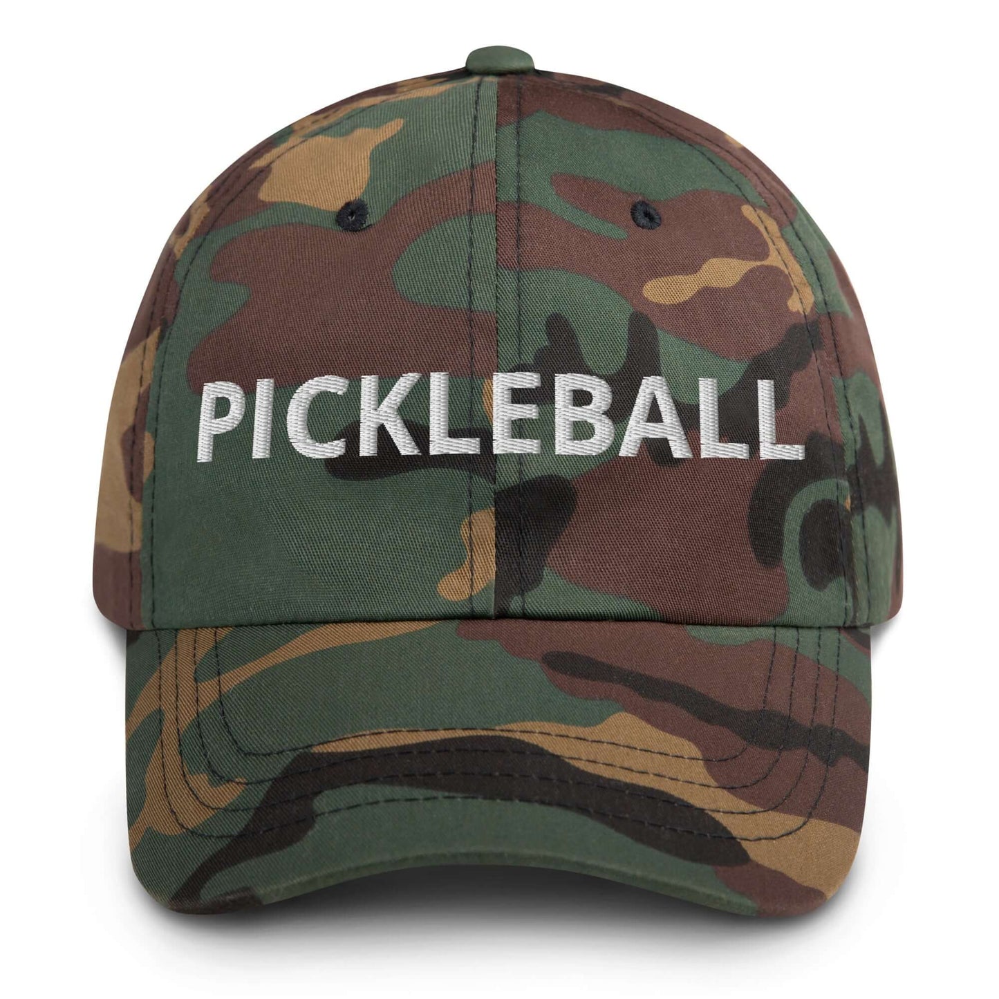 Camo Pickleball Dad Hat with Bold Embroidery for Enthusiasts
