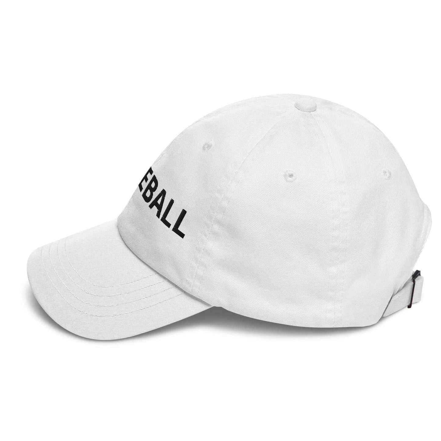White Pickleball Dad Hat with Bold Embroidery, Perfect for Enthusiasts Seeking Sporty Style