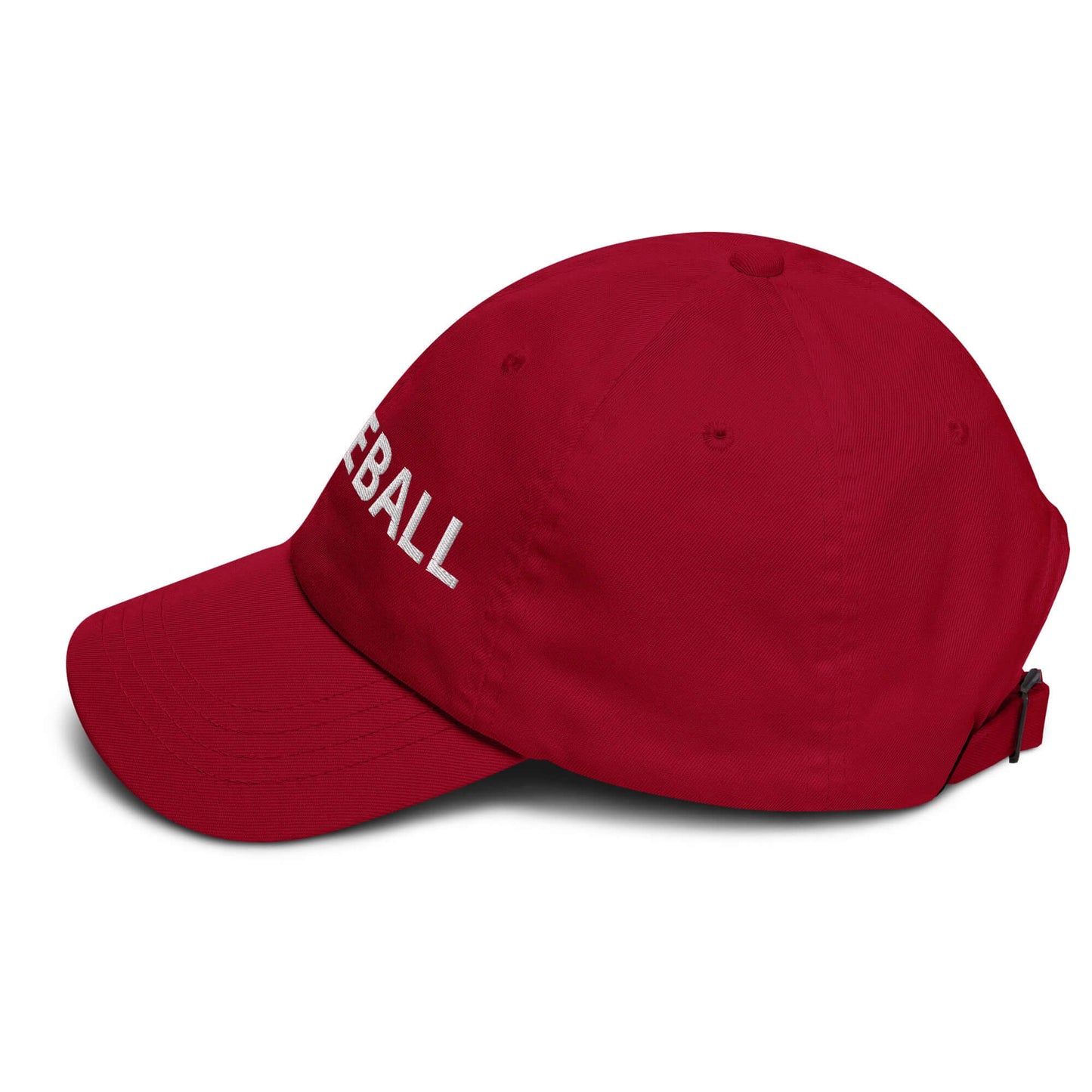 Red Pickleball Dad Hat with Bold Embroidered Text, Low-Profile Style for Enthusiasts