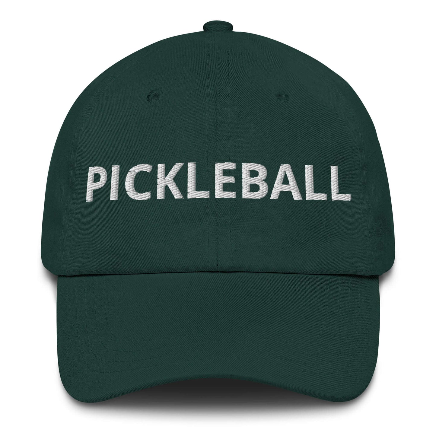Green Pickleball Dad Hat with Bold Embroidered Text for Enthusiasts