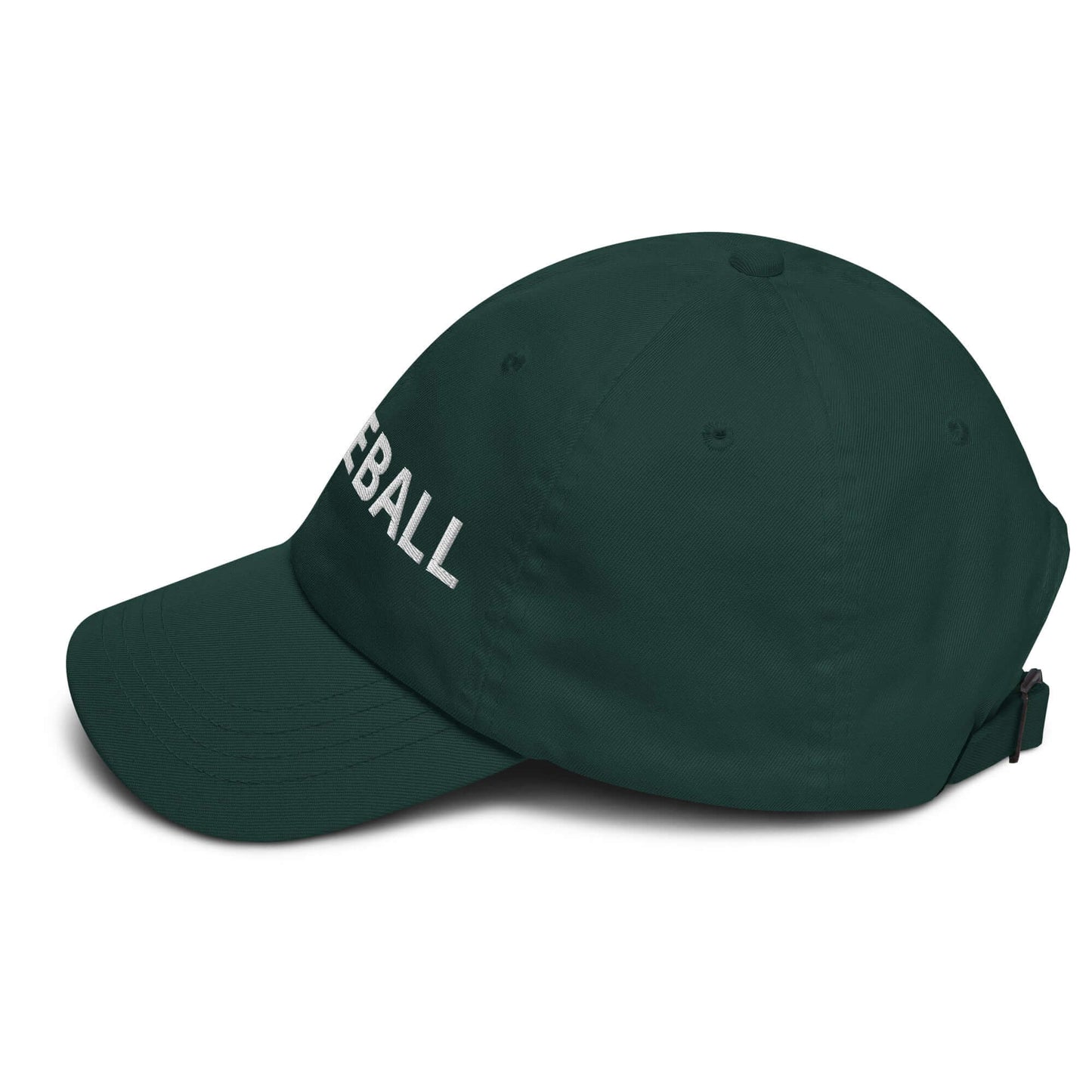 Forest green Pickleball Dad Hat with bold white embroidery, perfect for pickleball enthusiasts seeking sporty style.