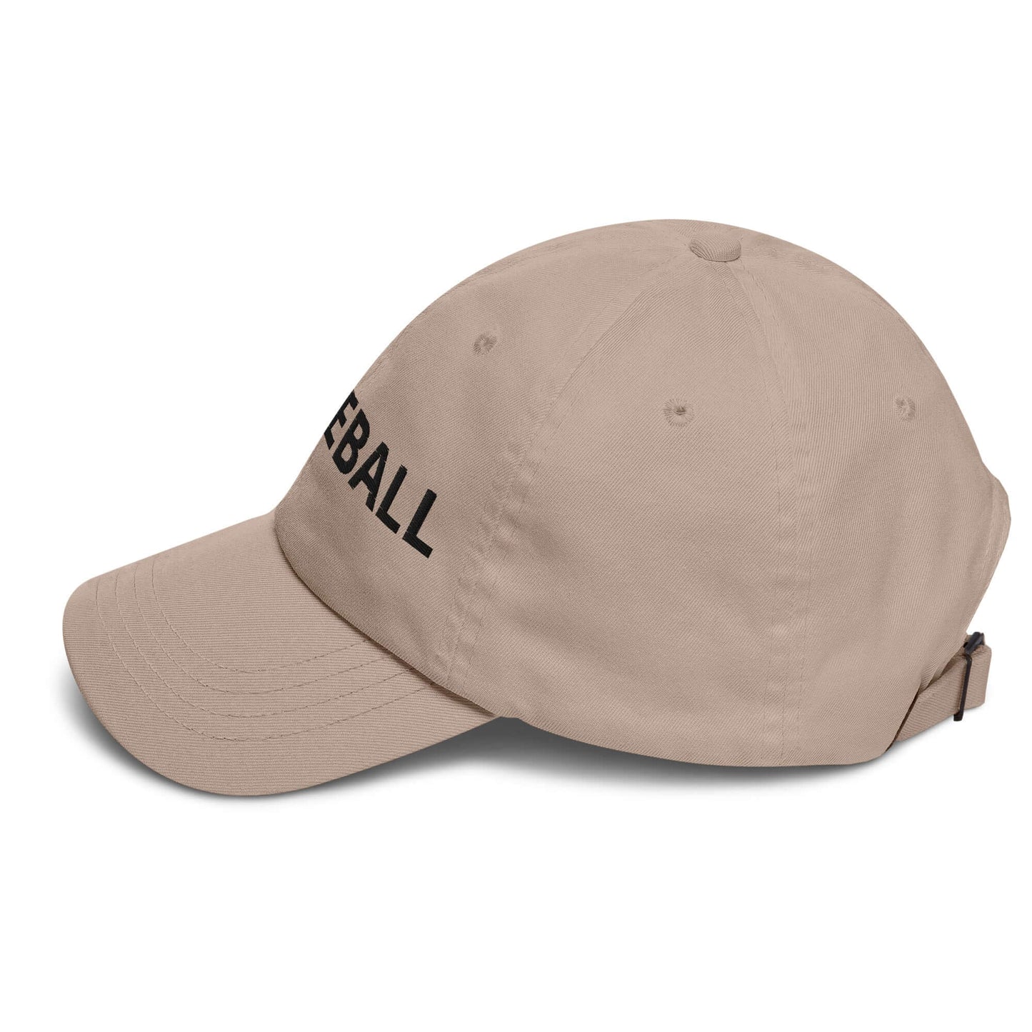 Beige Pickleball Dad Hat with bold embroidered lettering, offering sporty style for enthusiasts on and off the court.