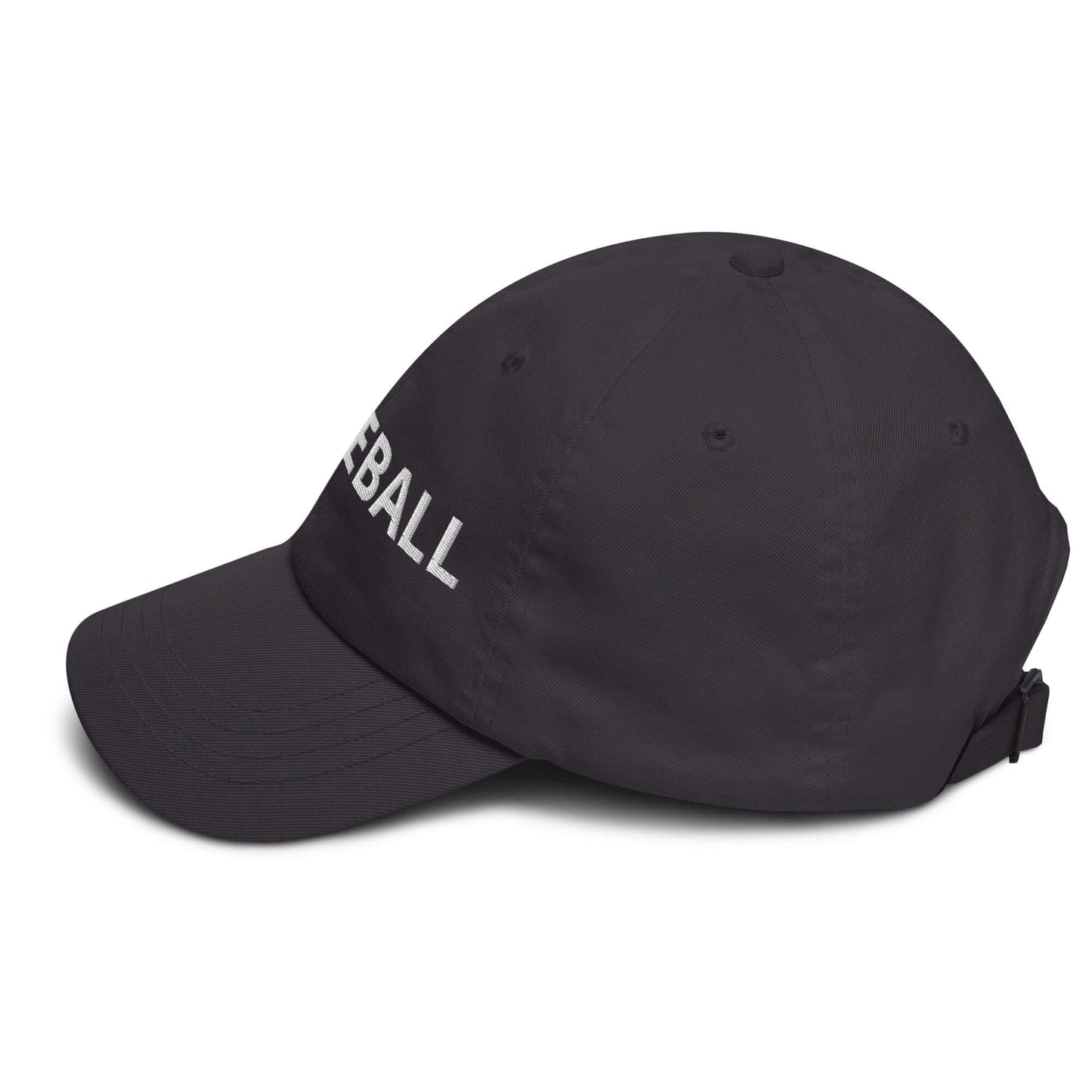 Black Pickleball Passion Dad Hat with bold white embroidery, perfect for sporty enthusiasts. Low-profile, unstructured design.
