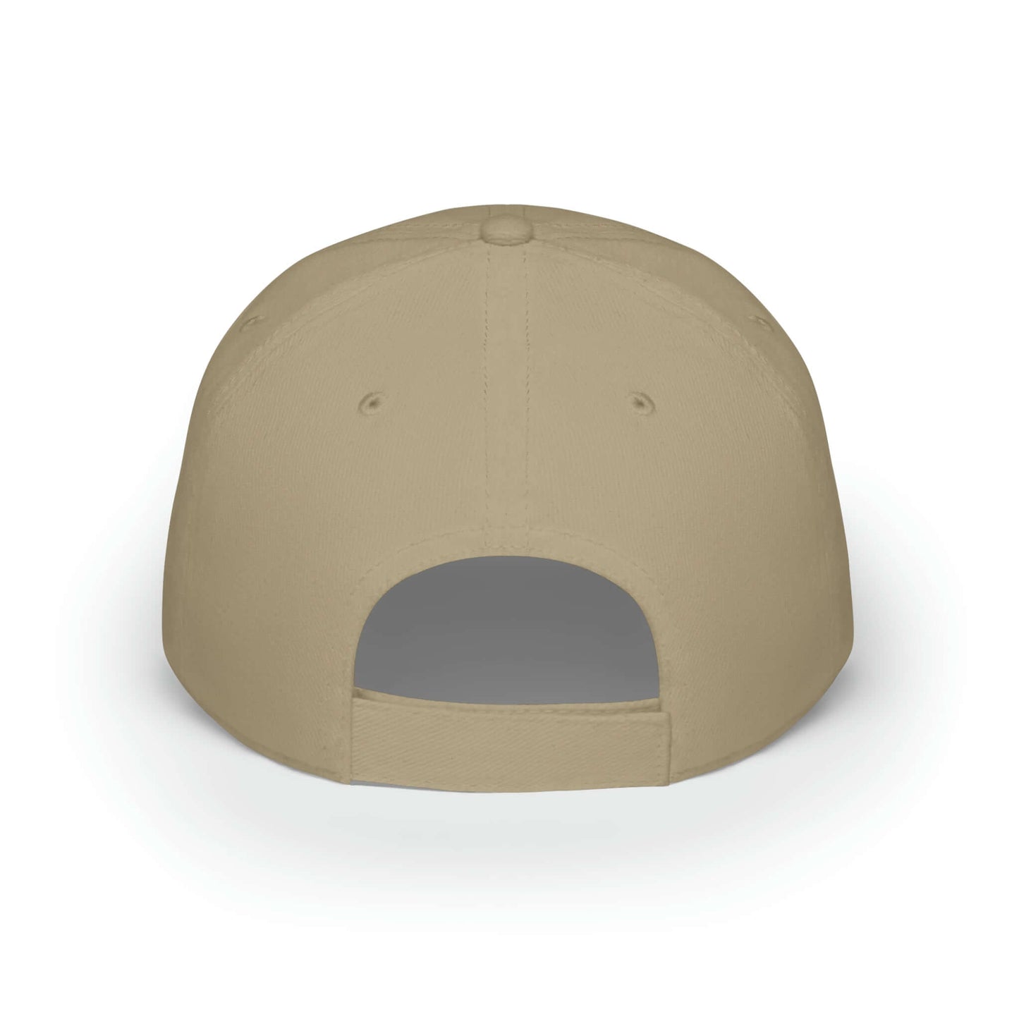 Back view of Pickleball Urban Series low profile baseball cap in tan color, showcasing adjustable strap design.