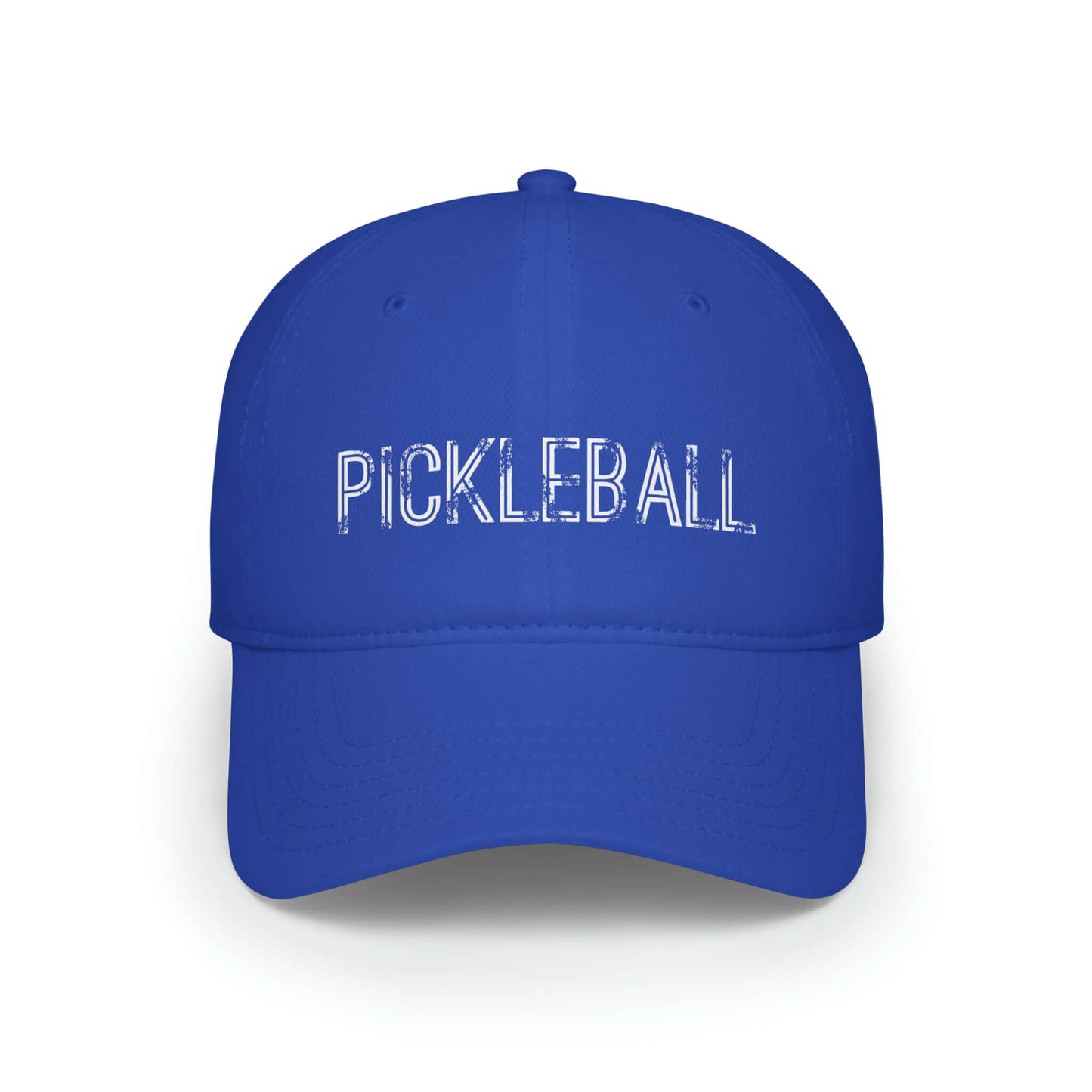 Blue Pickleball Urban Series low profile baseball cap with white embroidered logo.