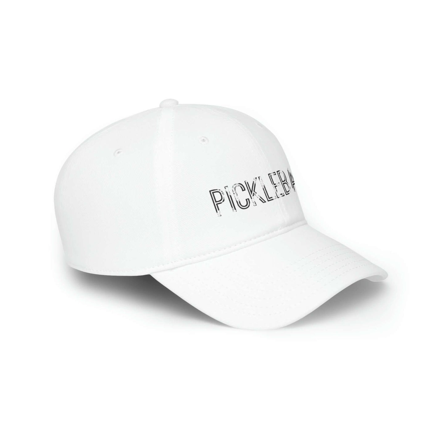 Pickleball Urban Series baseball cap, low profile, white cotton twill, perfect for pickleball enthusiasts looking for style and performance.