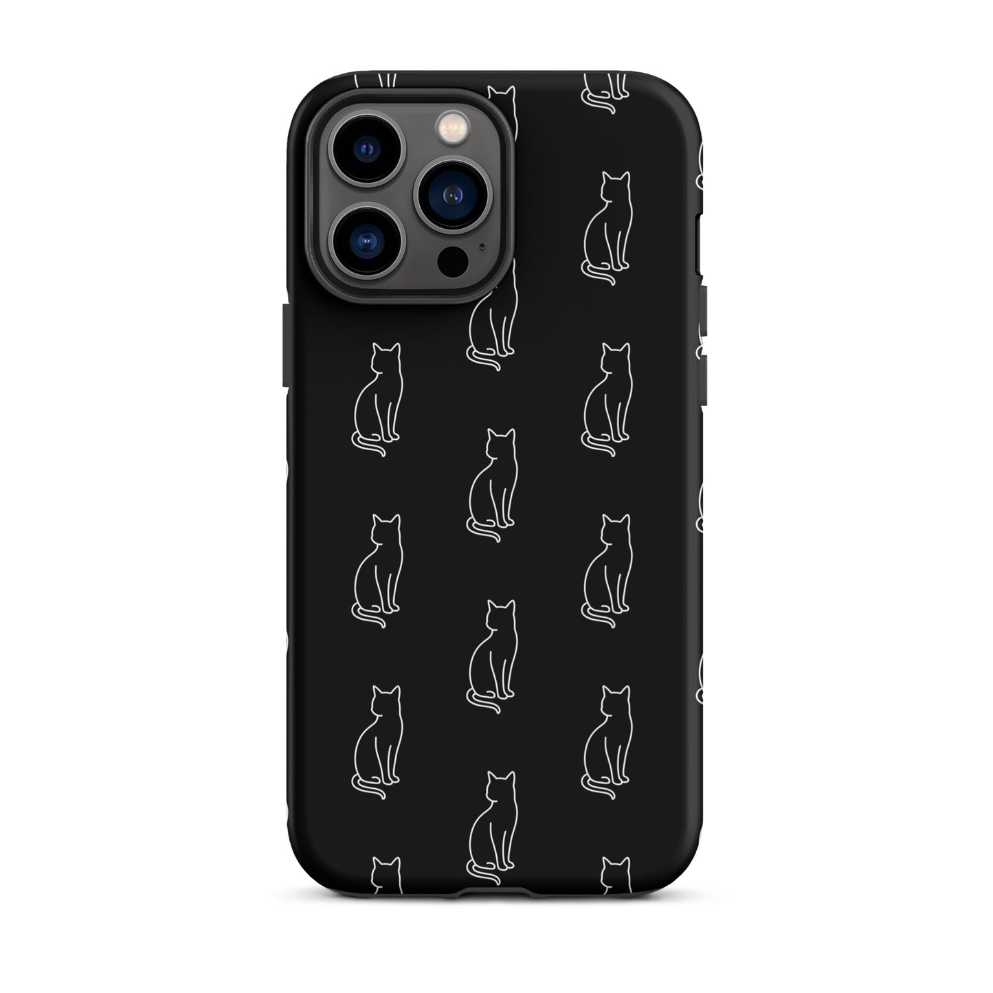Phone Case with minimalist cat design for iPhone, perfect for feline enthusiasts. Stylish and protective phone accessory for everyday use.