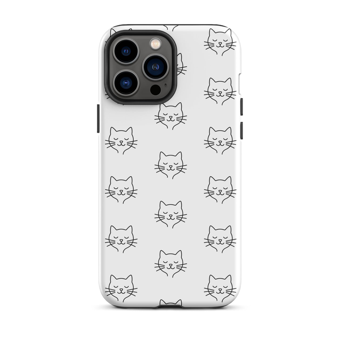 Phone Case for iPhone with cute minimalist cat pattern design providing stylish protection.
