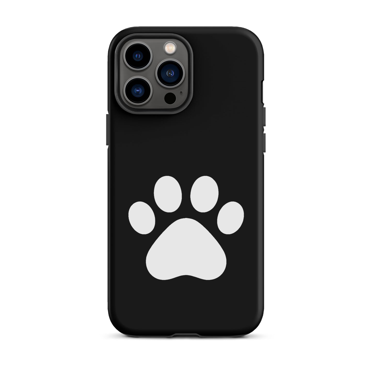 Phone Case with minimalist paw print design for iPhone, perfect for pet lovers to protect their device in style.
