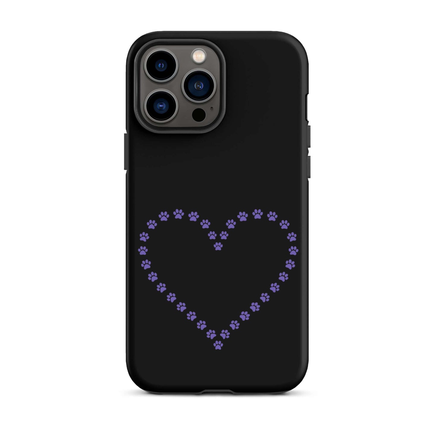 Phone Case with cute paw print heart design, perfect for iPhone and pet lovers. Durable and stylish protection.