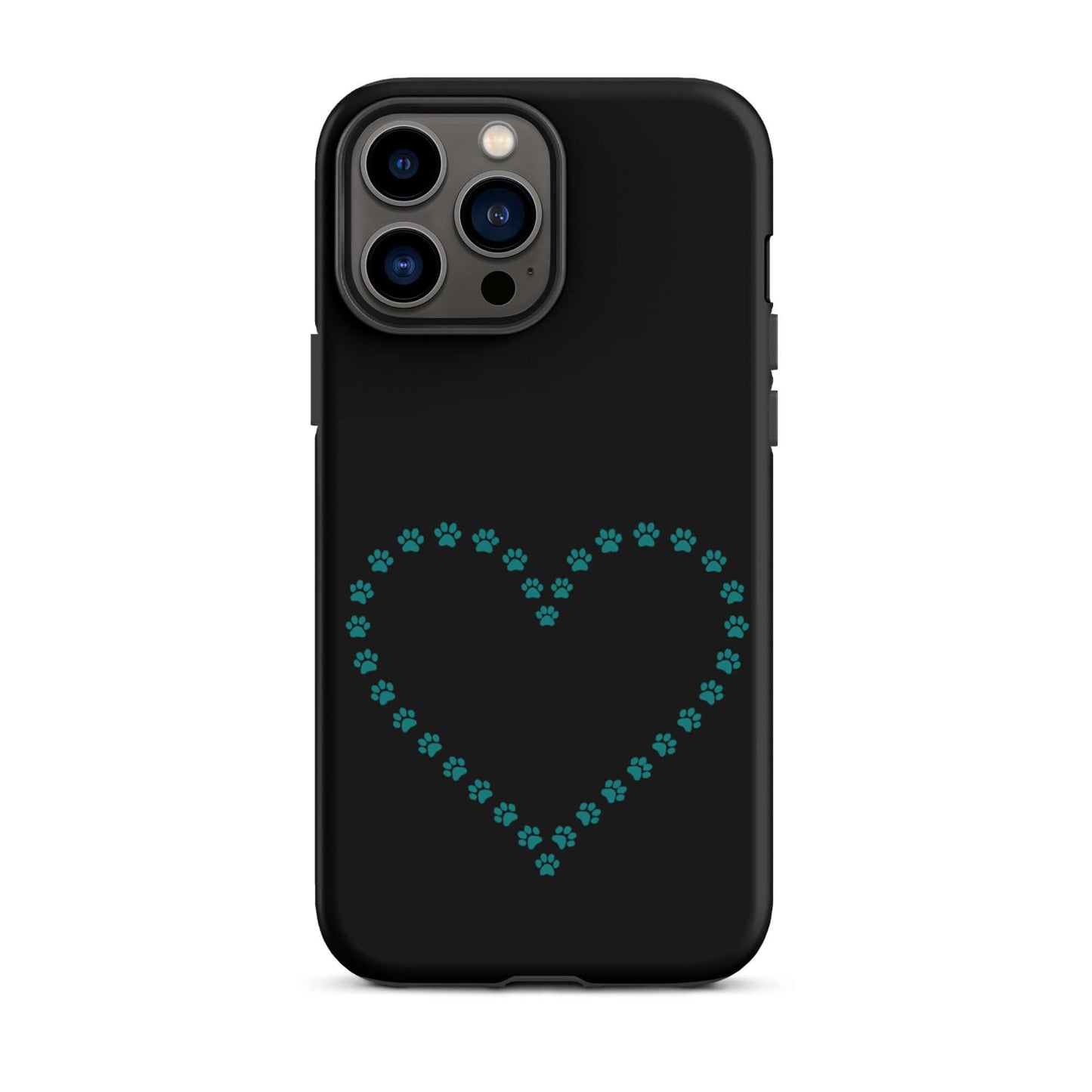 Phone Case with cute paw print heart design for pet lovers and durable protection, perfect for iPhone, featuring minimalist animal art.